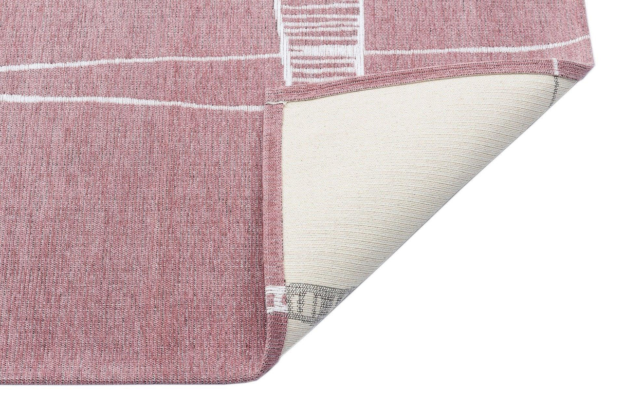 Covor de living / dormitor Maze Home PALMA, Roz - Alb, 135x200 cm