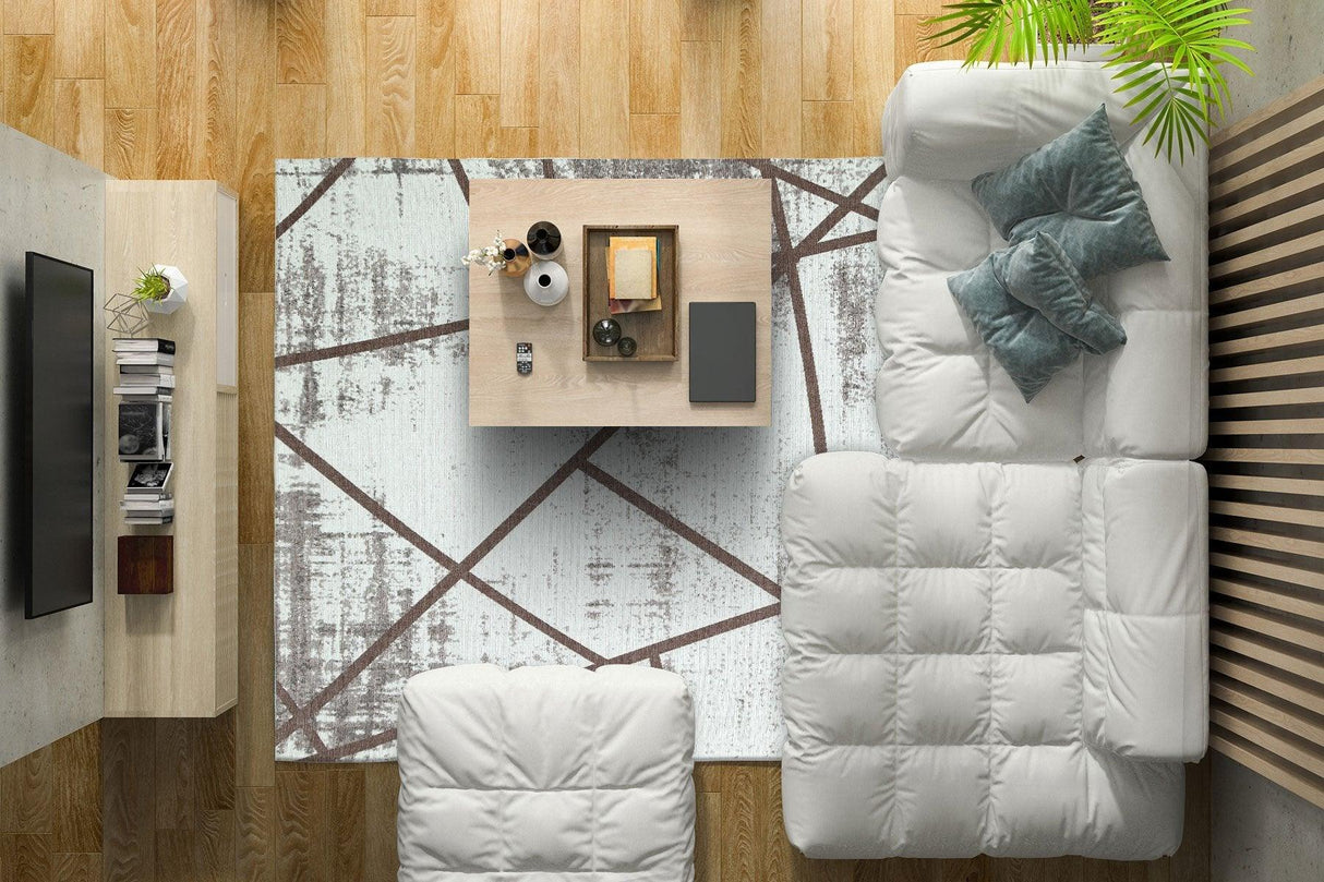 Covor Maze Home PALMA, Bej - Gri, 80x150 cm