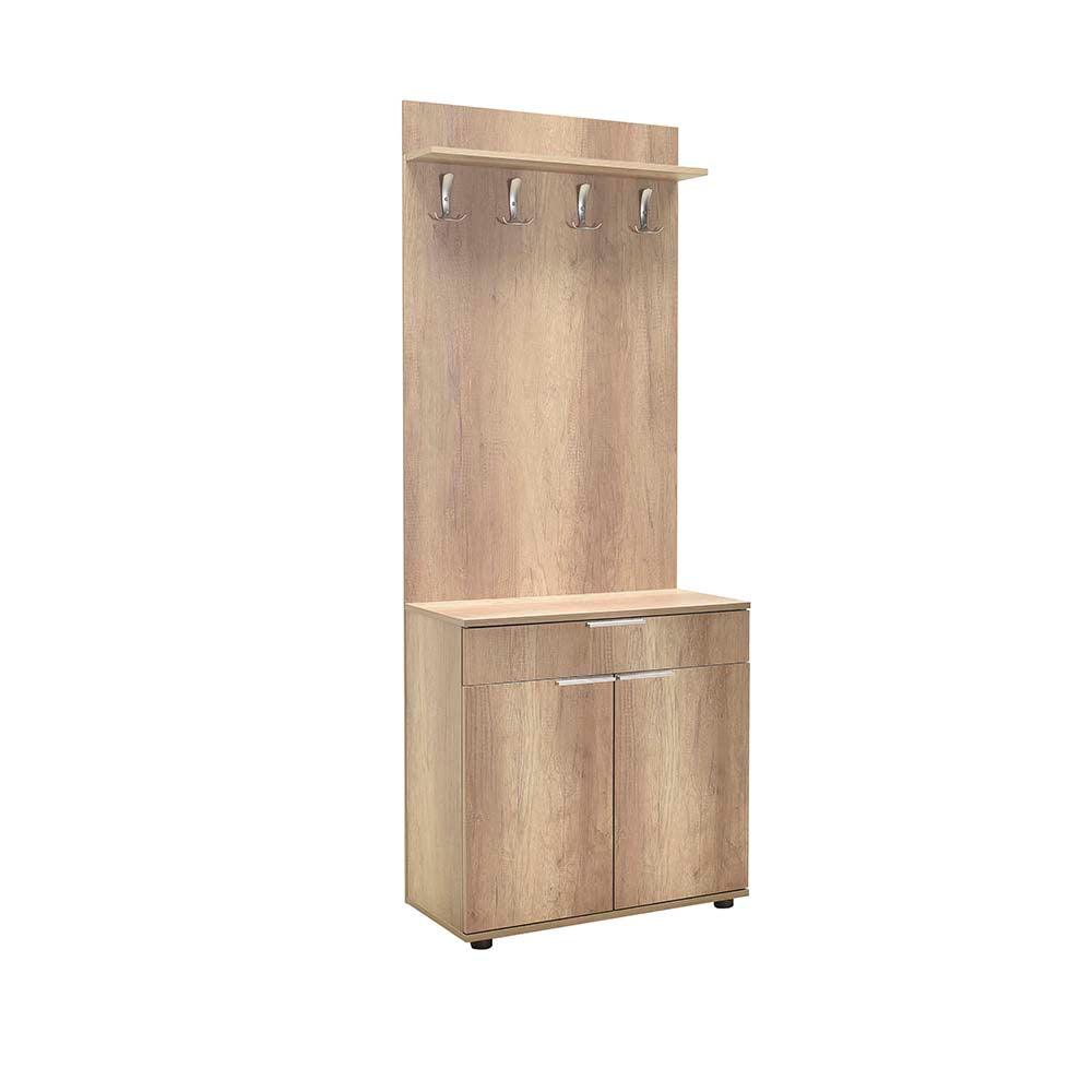 Cuier cu Pantofar Adore Porto Aero, cu Sertar, Alb - Natur, 73x187x36 cm - Natur