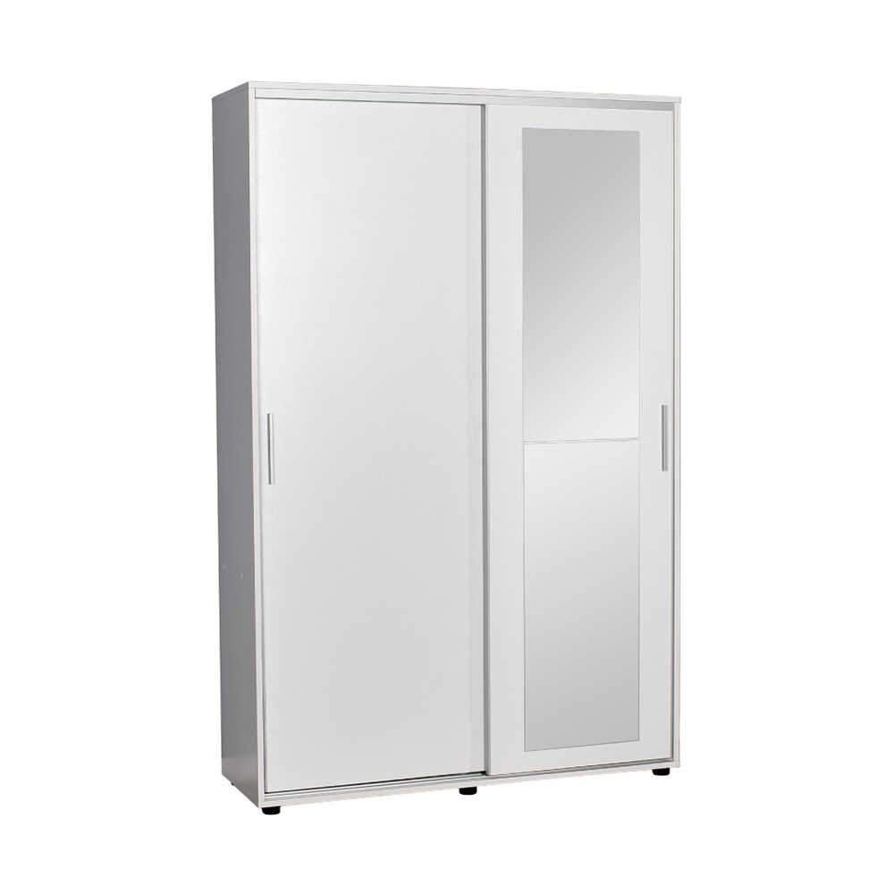 Cuier cu pantofar Adore Porto Maxi, 2 usi cu oglinda, 12 rafturi, capacitate 32 perechi incaltaminte, 120 x 187 x 40 cm - Alb