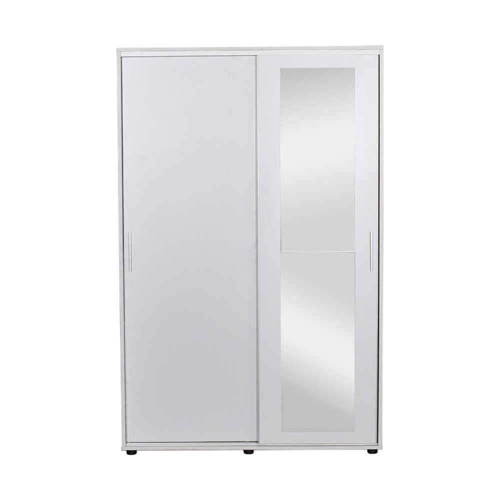 Cuier cu pantofar Adore Porto Maxi, 2 usi cu oglinda, 12 rafturi, capacitate 32 perechi incaltaminte, 120 x 187 x 40 cm - Alb