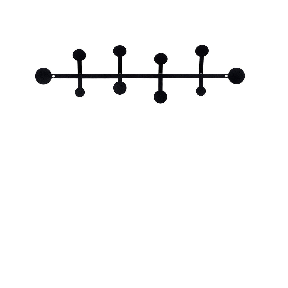 Cuier de hol metalic Rod, Negru, 22x1x70 cm