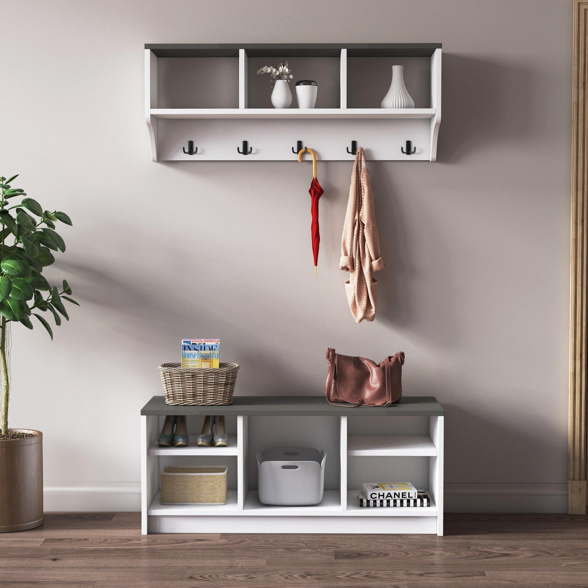 Cuier Neo, Alb, 100x40x22 cm