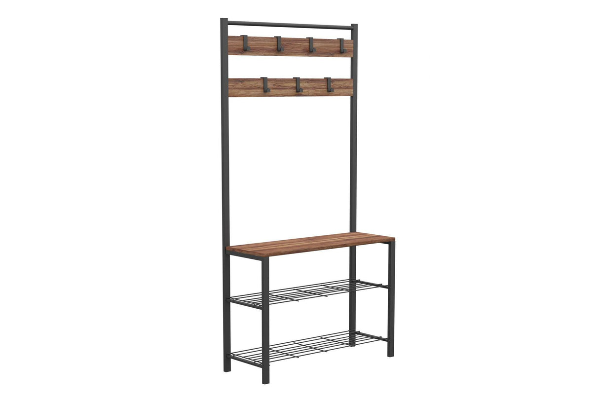 Cuier Tifo cadru metal, Negru, 86 x 172 x 30 cm