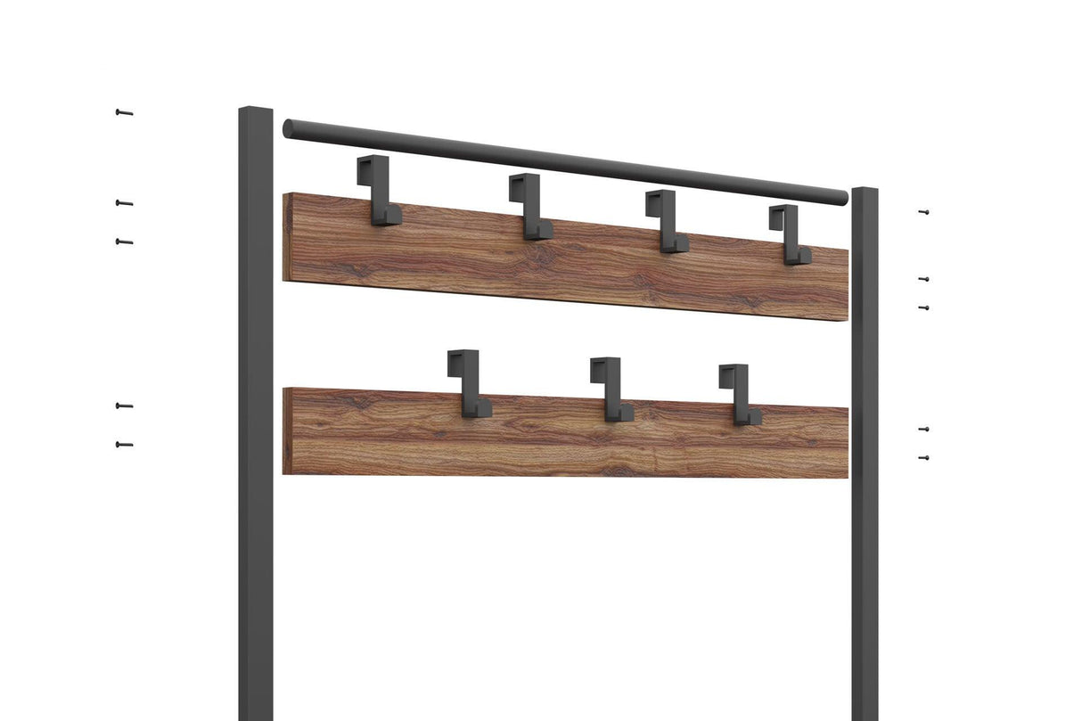 Cuier Tifo cadru metal, Negru, 86 x 172 x 30 cm