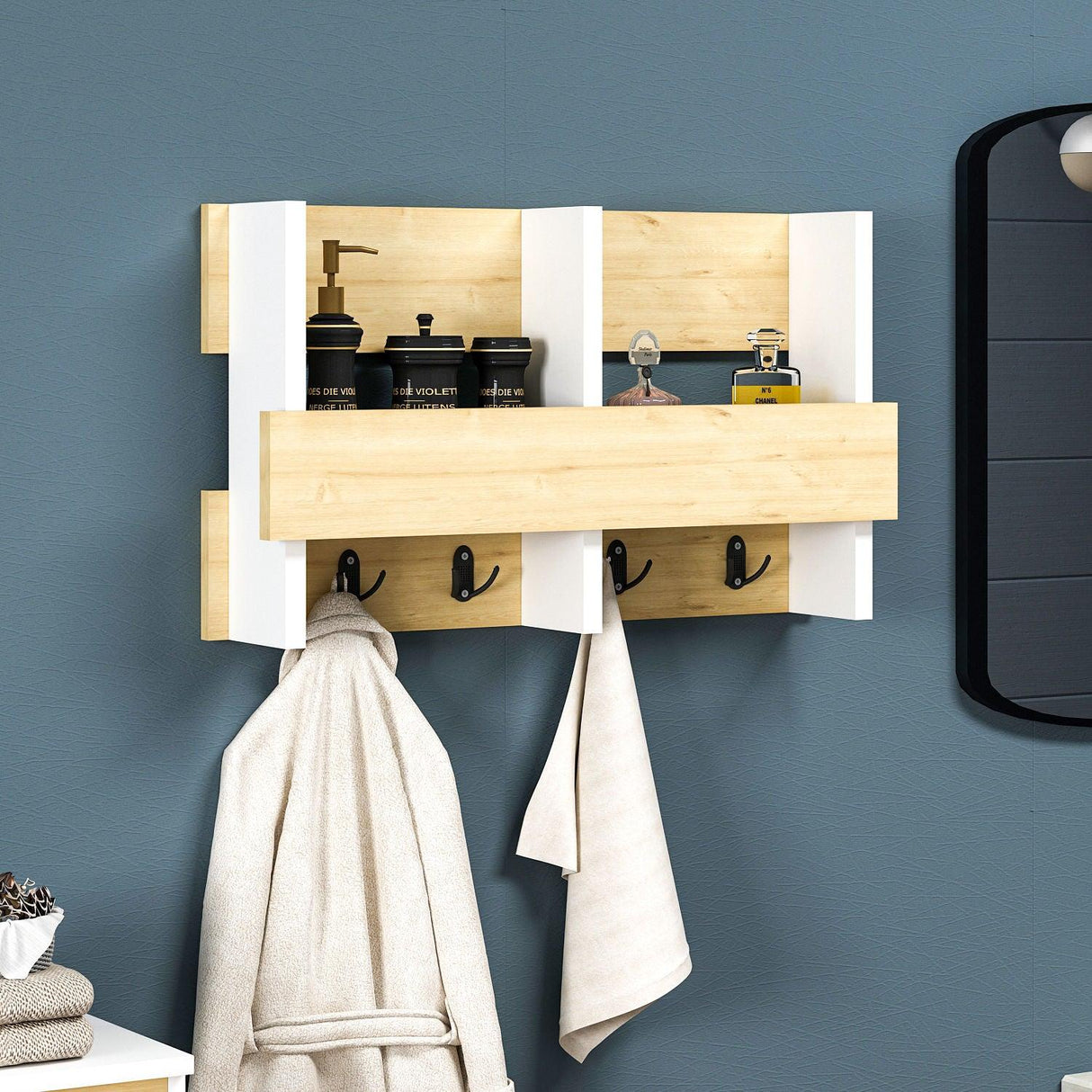 Cuier Wink, Stejar, 60 x 35 x 16 cm