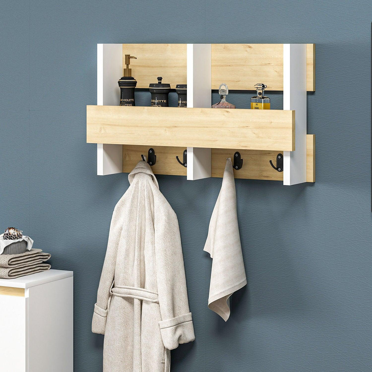 Cuier Wink, Stejar, 60 x 35 x 16 cm