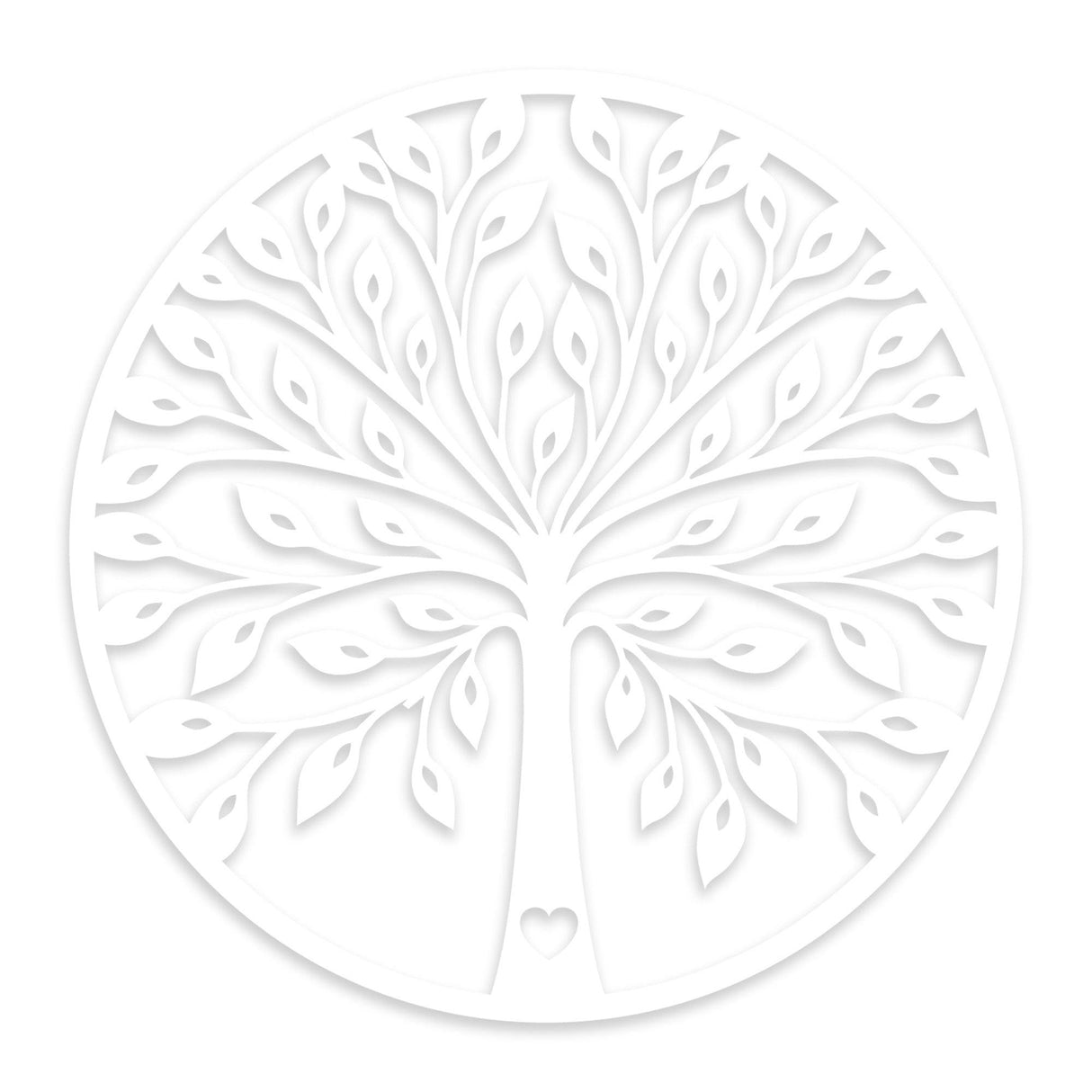 Decoratiune de perete lemn Agac 4, Alb, 58x0,8x58 cm