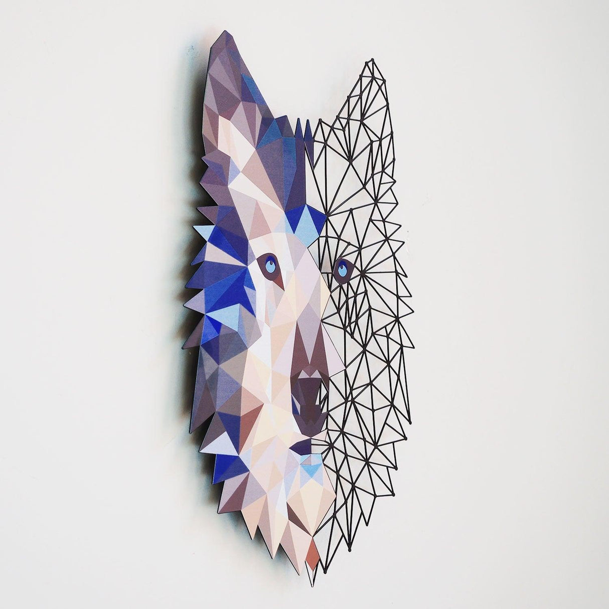 Decoratiune de perete Lupu Nightwalker, Multicolor, 35 x 48 cm