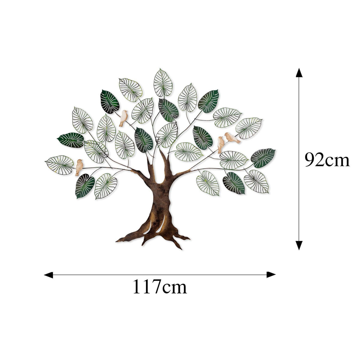 Decoratiune de perete Metal Alder, Multicolor, 92x1x117 cm