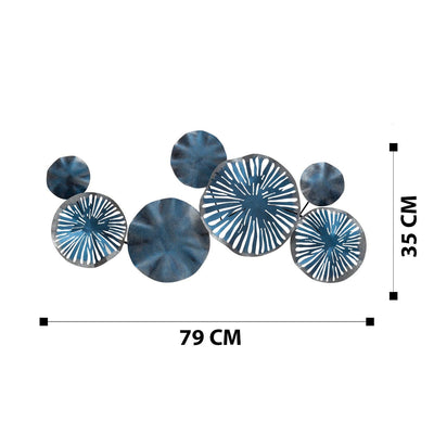 Decoratiune de perete Metal Astrid, Multicolor, 35x0,08x79 cm