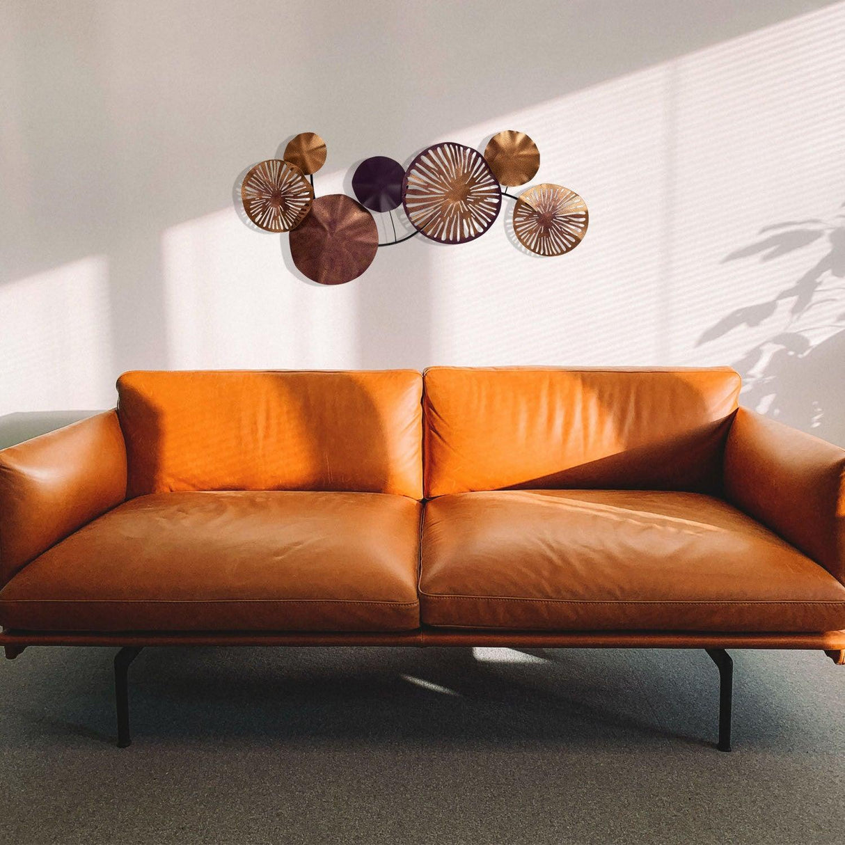 Decoratiune de perete Metal Astrid, Multicolor, 35x0,08x79 cm