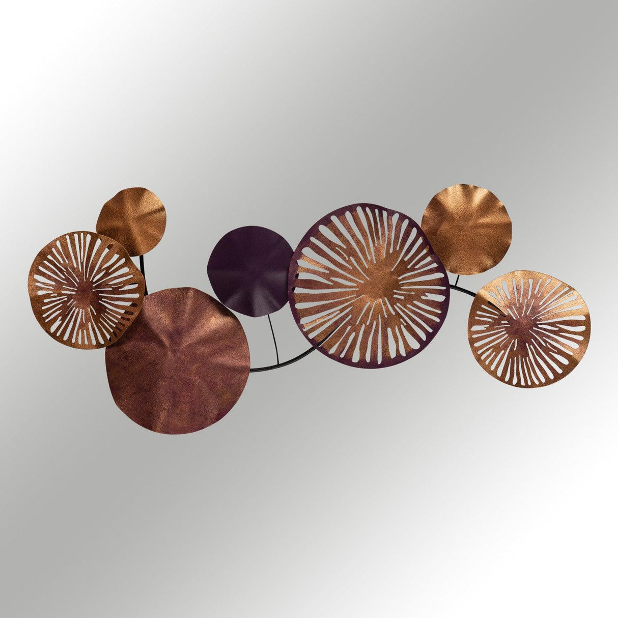 Decoratiune de perete Metal Astrid, Multicolor, 35x0,08x79 cm