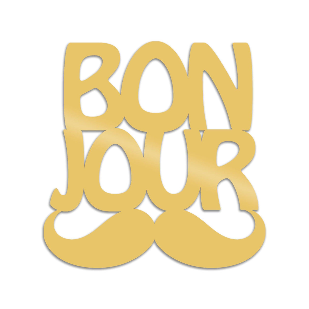 Decoratiune de perete Metal Bonjursir, Aur, 49x1x49 cm