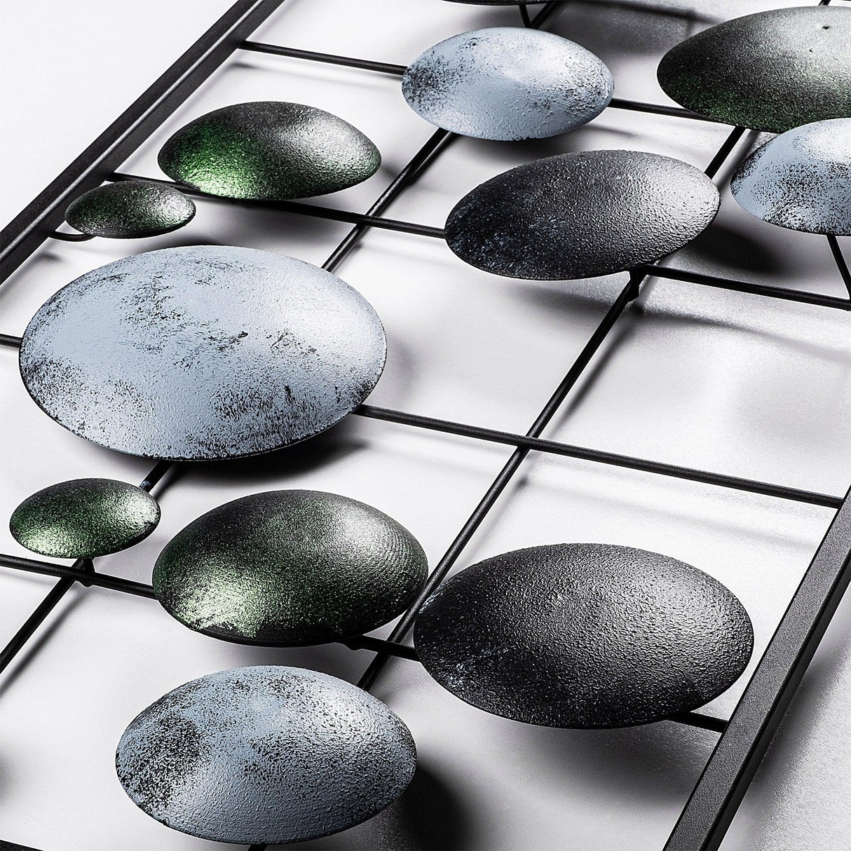 Decoratiune de perete Metal Camber - 6, Multicolor, 92x1x32 cm