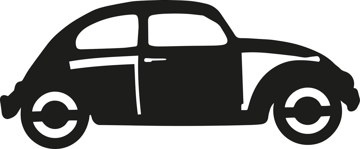 Decoratiune de perete Metal Car, Negru, 20x1x50 cm