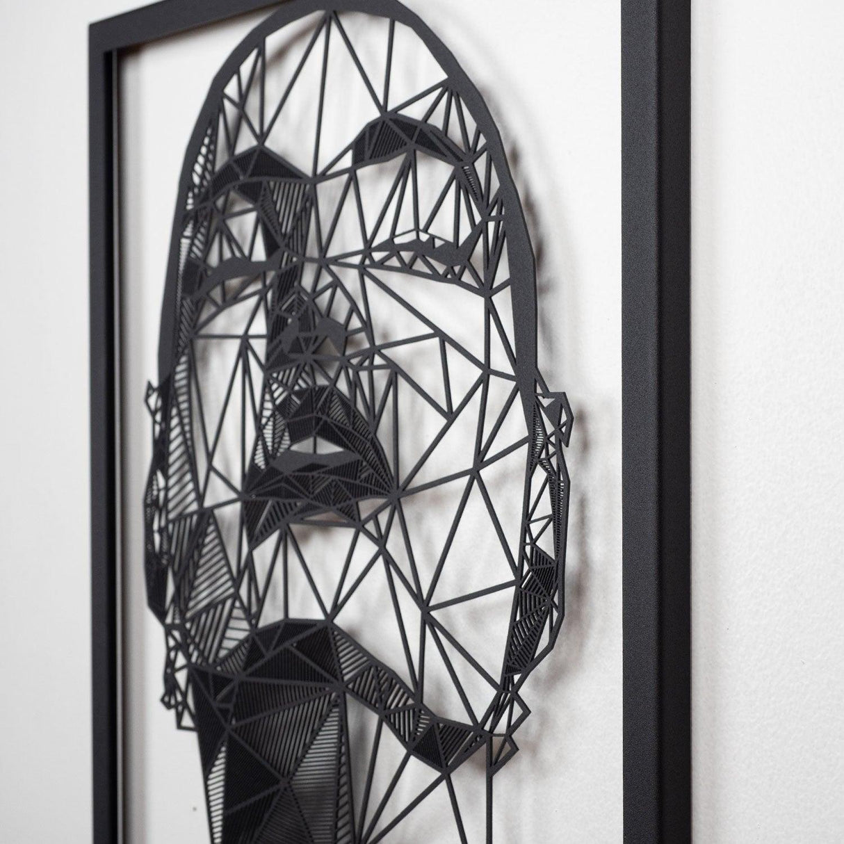 Decoratiune de perete Metal Diva, Negru, 45 x 70 cm