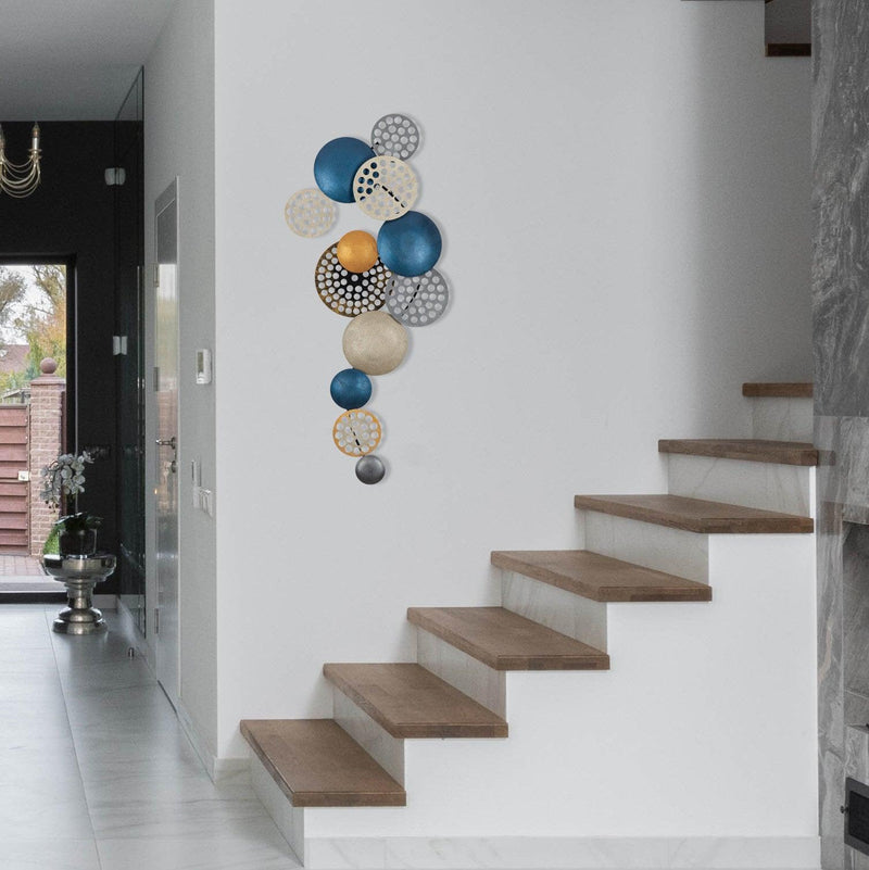 Decoratiune de perete Metal Enzo, Multicolor, 8x42x90 cm