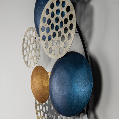 Decoratiune de perete Metal Enzo, Multicolor, 8x42x90 cm