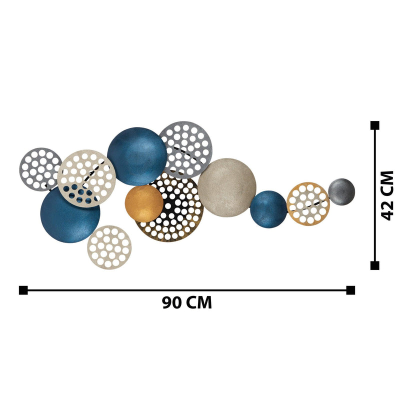 Decoratiune de perete Metal Enzo, Multicolor, 8x42x90 cm