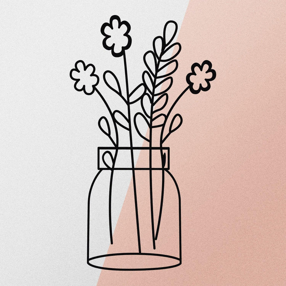 Decoratiune de perete Metal Flower 3 Metal Wall Decor, Negru, 70x0,12x40 cm