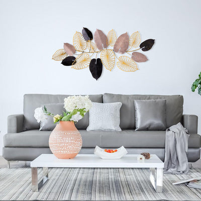 Decoratiune de perete Metal Furize, Multicolor, 61x7x120 cm