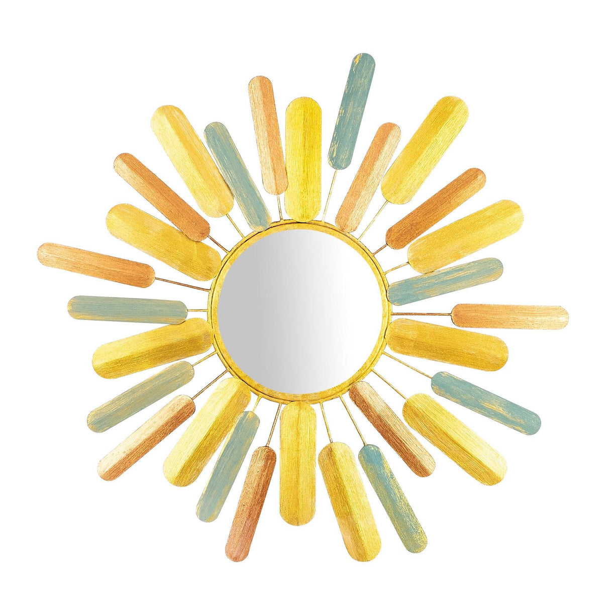 Decoratiune de perete Metal Hacakpur, Multicolor, 75x1x75 cm