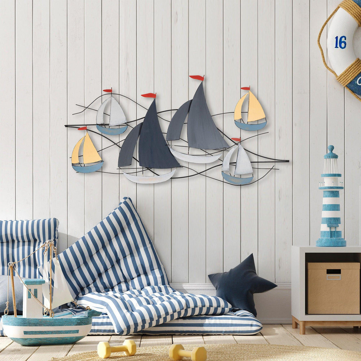 Decoratiune de perete Metal Hizir, Multicolor, 60x123 cm