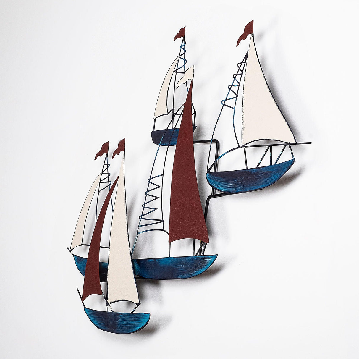 Decoratiune de perete Metal Kadirga, Multicolor, 73x1x88 cm