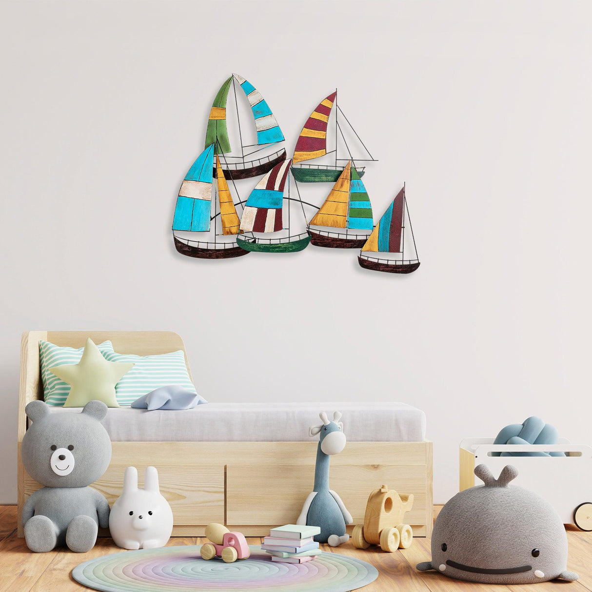 Decoratiune de perete Metal Kalyon, Multicolor, 84x1x104 cm