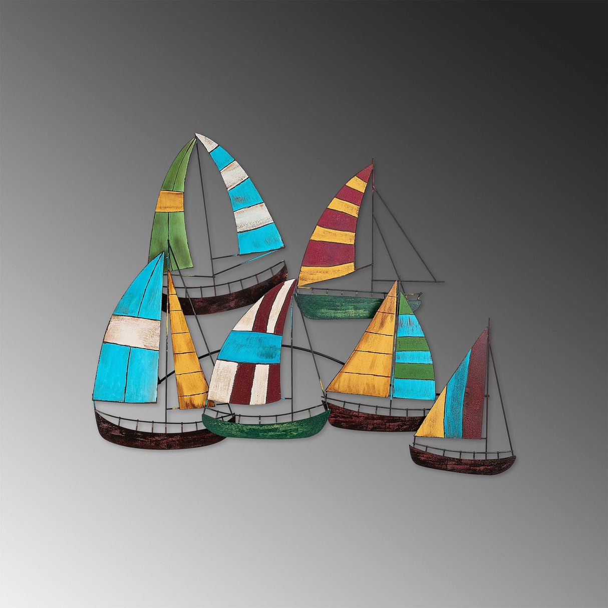 Decoratiune de perete Metal Kalyon, Multicolor, 84x1x104 cm