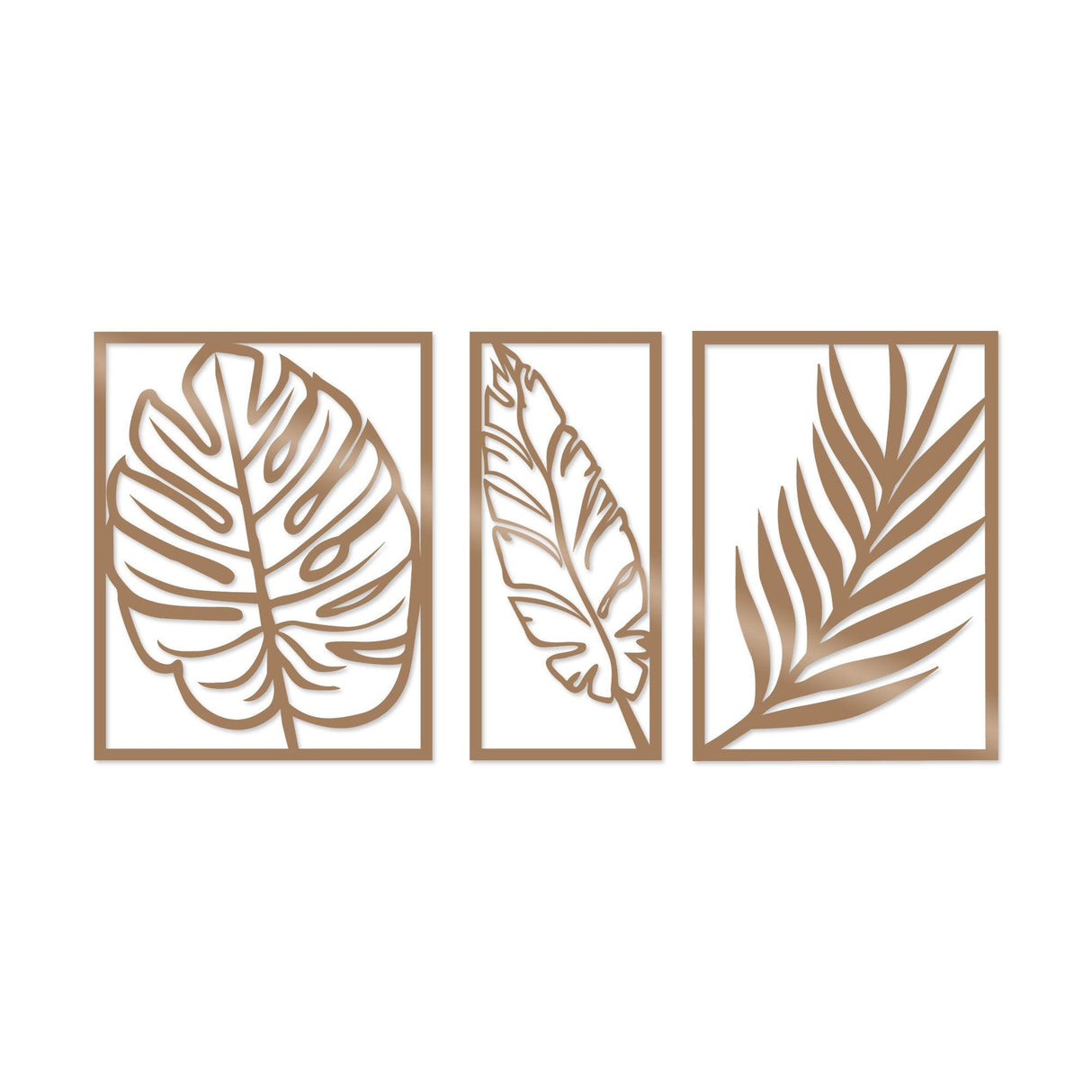 Decoratiune de perete Metal Leaf 2 - Copper, Cupru, 38x1x80 cm