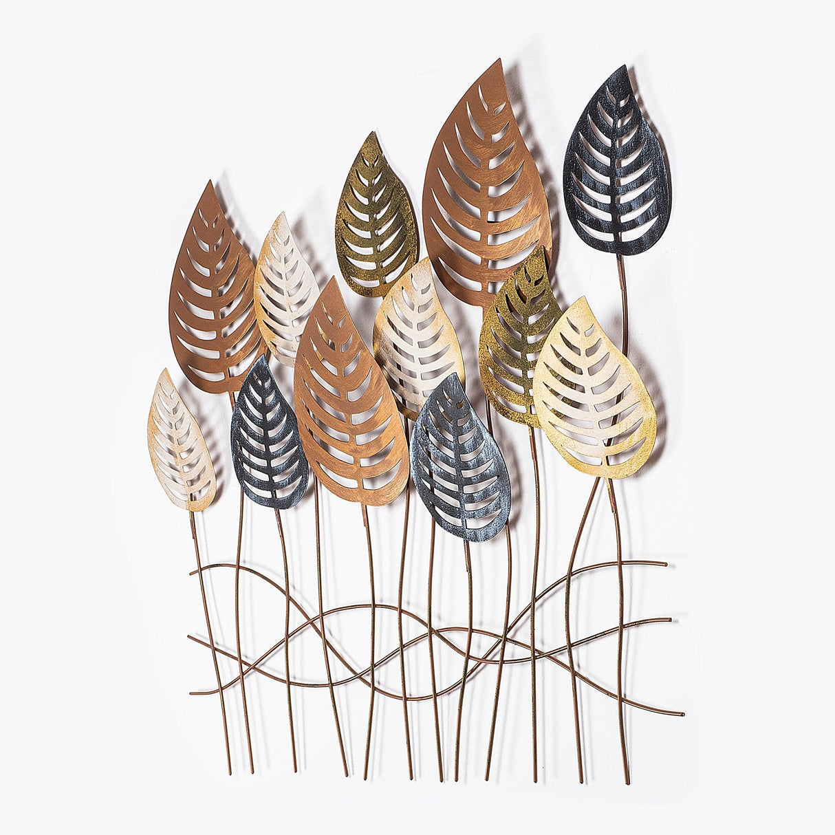 Decoratiune de perete Metal Lilac, Multicolor, 64x1x76 cm