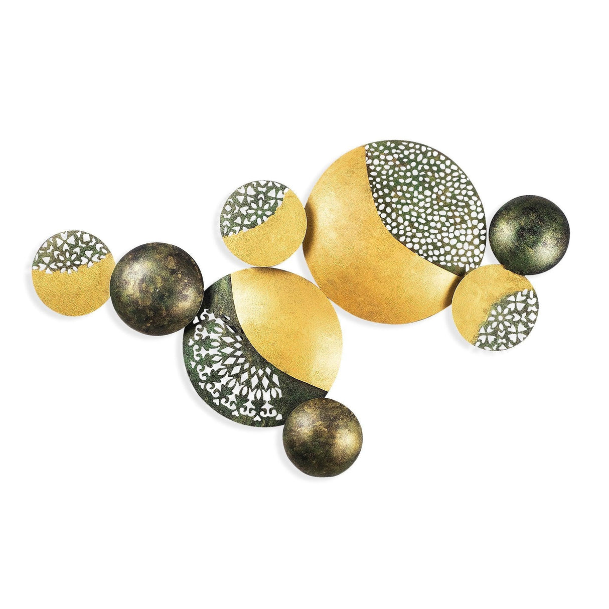 Decoratiune de perete Metal Luminescence, Multicolor, 40x1x68 cm