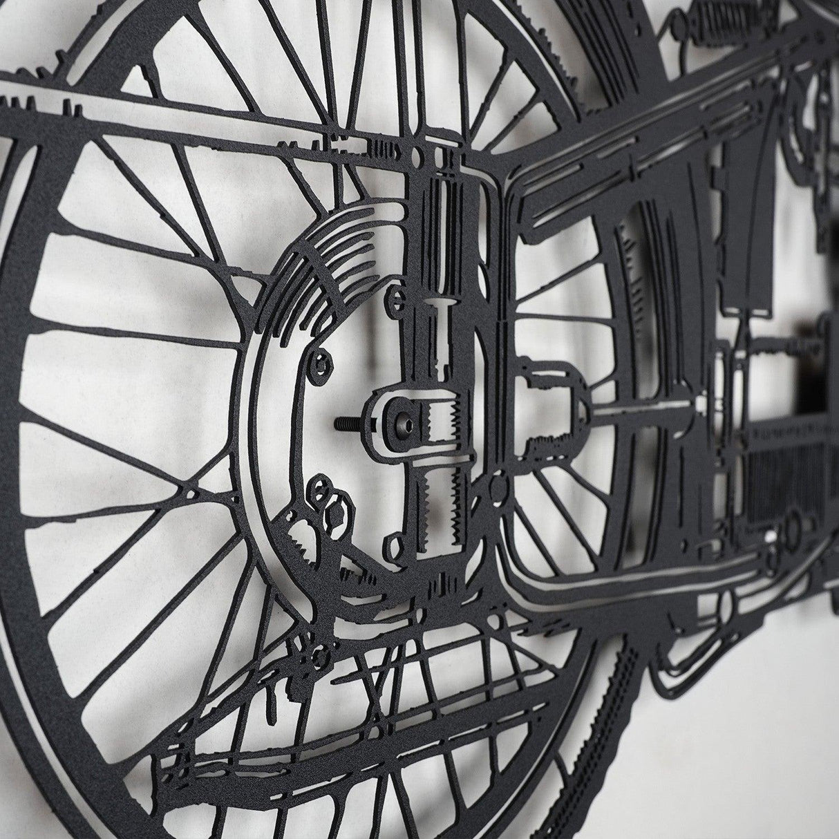 Decoratiune de perete Metal Motocicleta, Negru, 100 x 47 cm