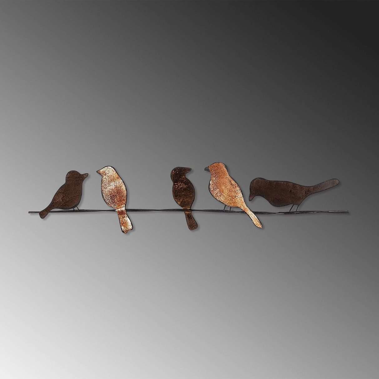 Decoratiune de perete Metal Muhabbet, Multicolor, 18x1x81 cm