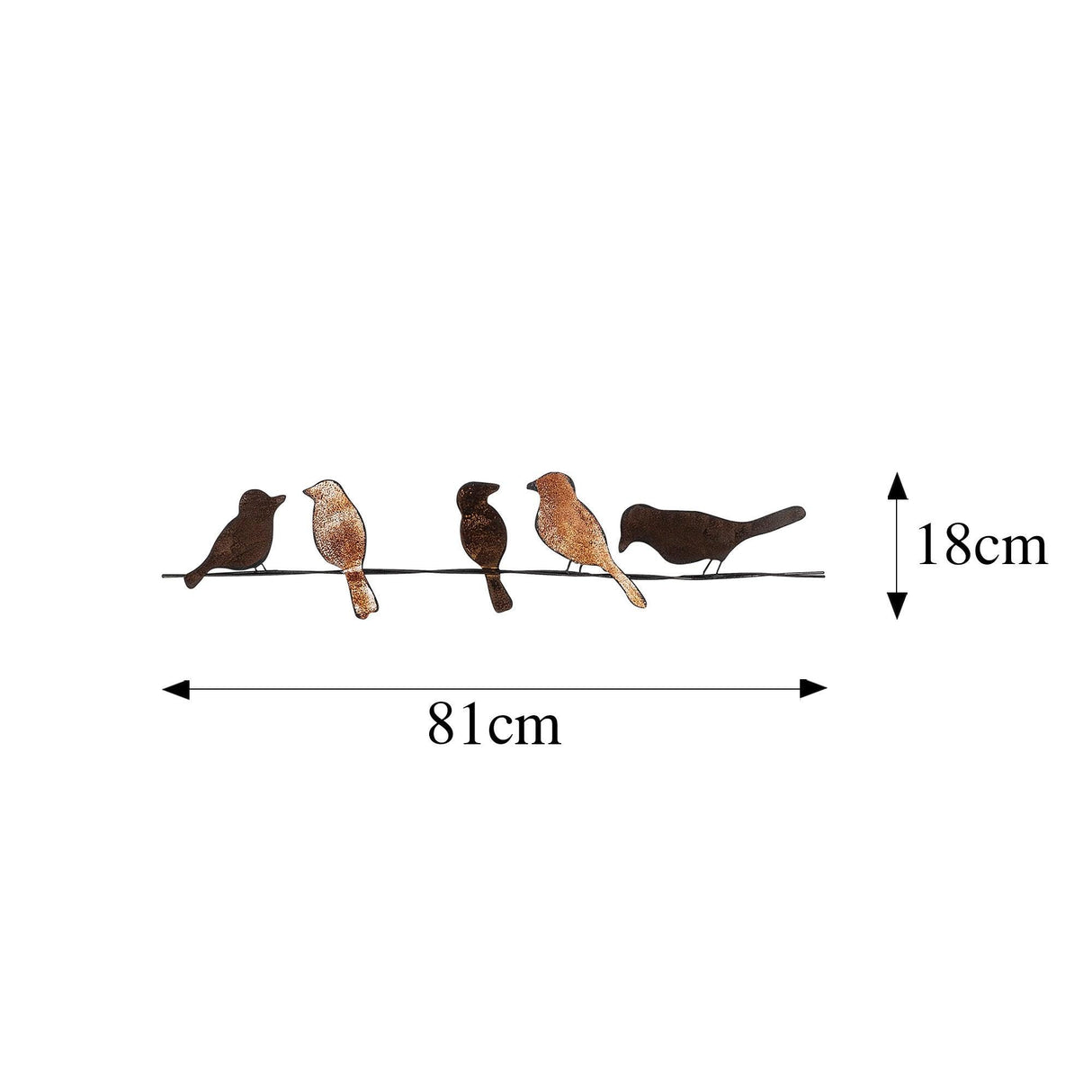 Decoratiune de perete Metal Muhabbet, Multicolor, 18x1x81 cm