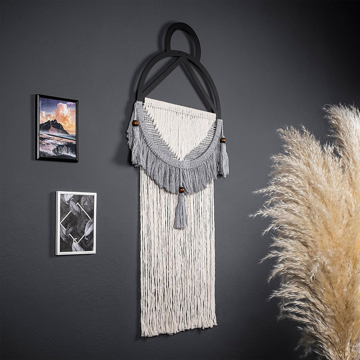 Decoratiune de perete Metal Orenmac, Crem, 107x1x41 cm