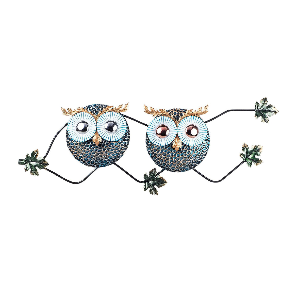 Decoratiune de perete Metal Owl 3, Multicolor, 28x1x77 cm