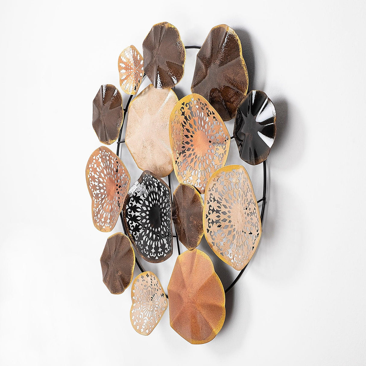 Decoratiune de perete Metal Sanatsal, Multicolor, 90x1x32 cm