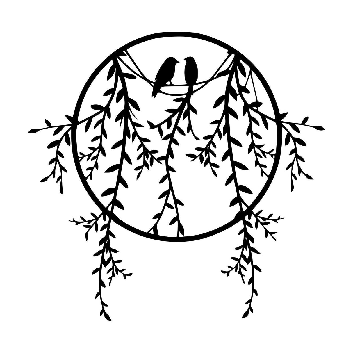 Decoratiune de perete Metal Sirayet, Negru, 44x0,12x45 cm