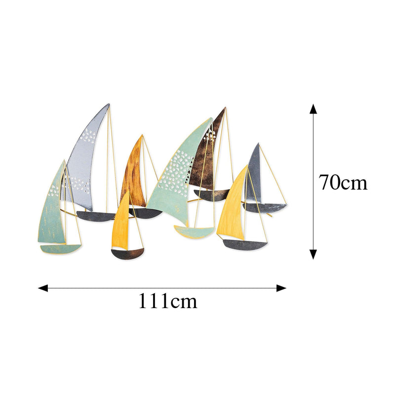 Decoratiune de perete Metal Soykan , Multicolor, 111 x 70 x 8 cm