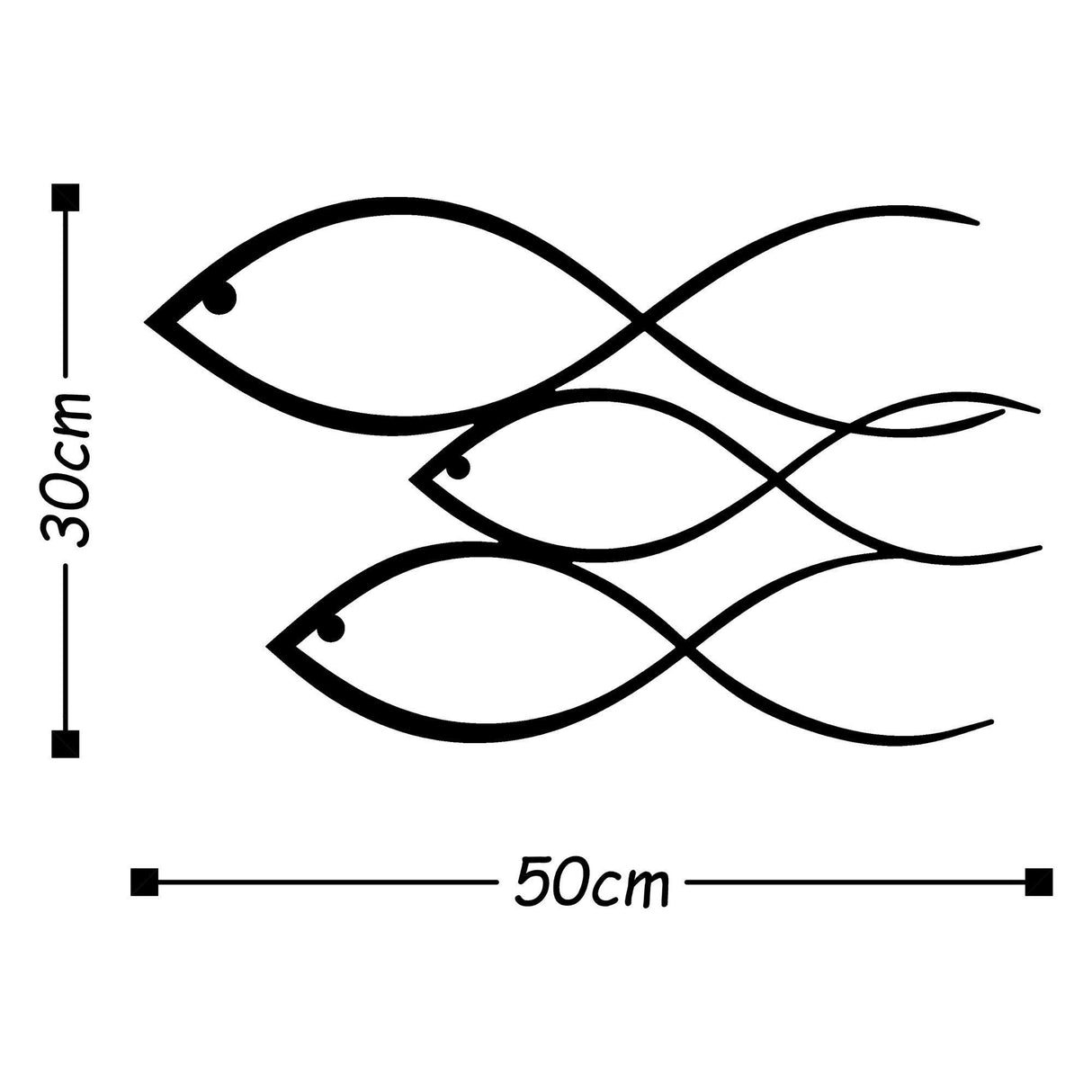 Decoratiune de perete Metal Tanelorn, Negru, 30x0.15x50 cm