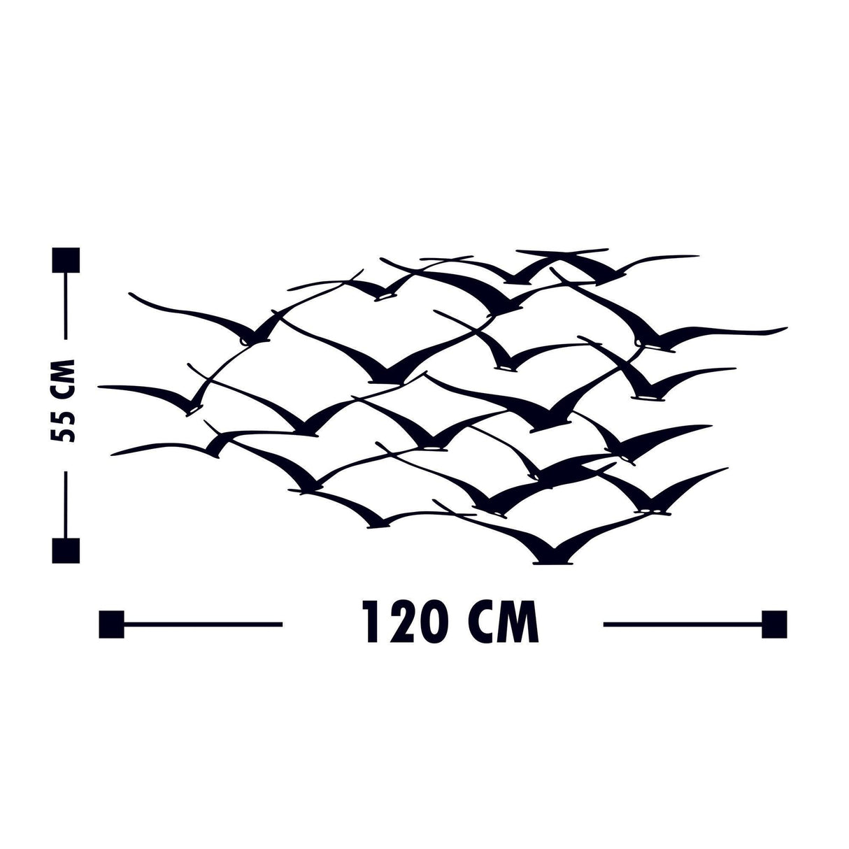 Decoratiune de perete Metal Tanelorn, Negru, 55x0.15x120 cm