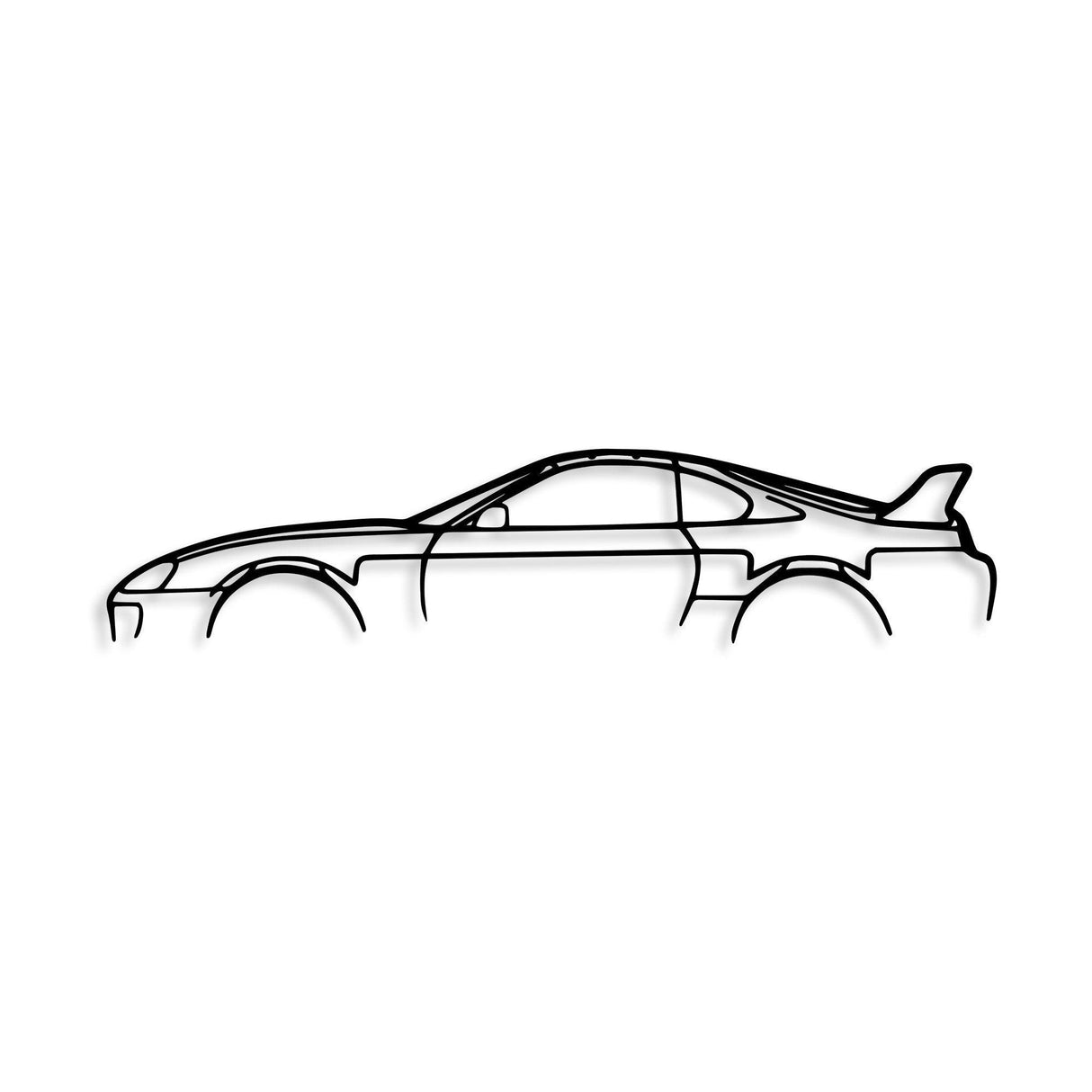 Decoratiune de perete Metal Toyota Supra Silhouette, Negru, 15x1x70 cm