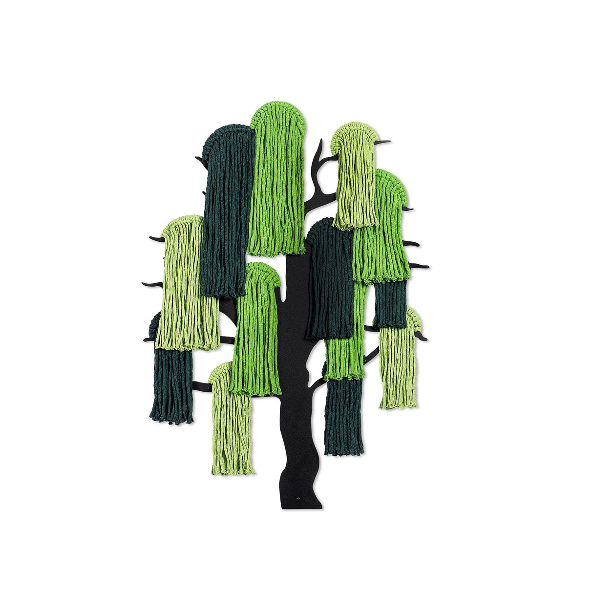 Decoratiune de perete Metal Treemac, Verde, 70x1x50 cm