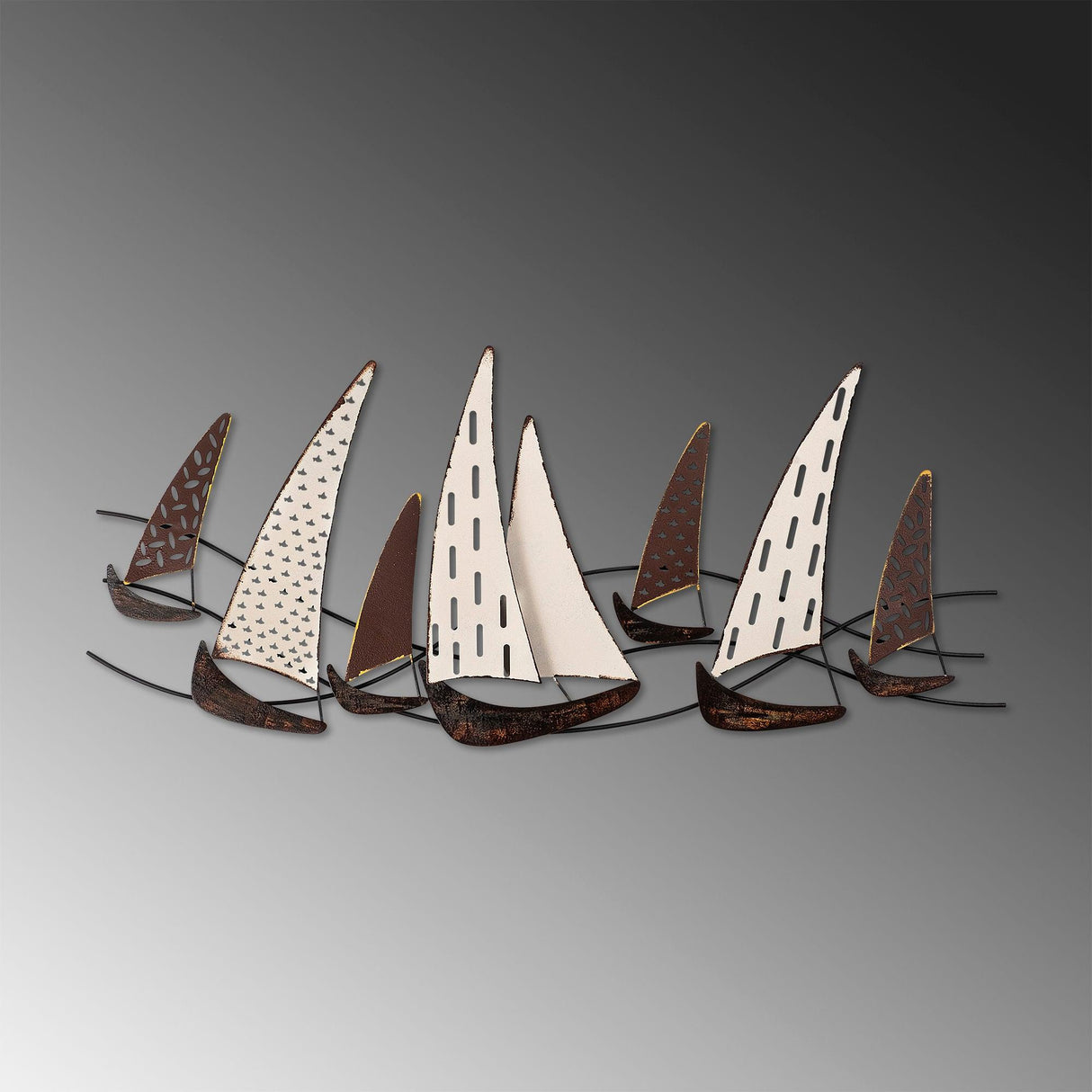 Decoratiune de perete Metal Uskuna, Multicolor, 52x1x123 cm