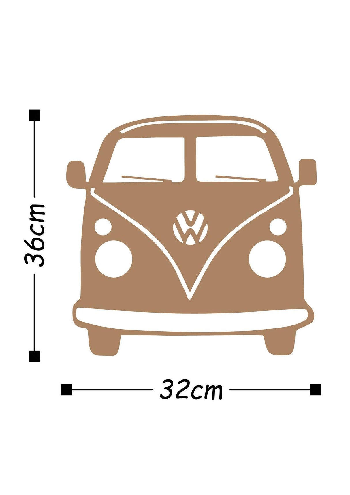 Decoratiune de perete Metal Vosvos - Copper, Cupru, 36x1x32 cm