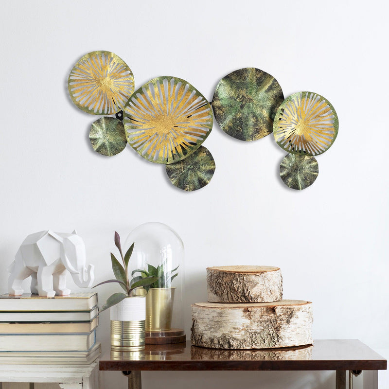 Decoratiune de perete Metal Yasemin, Multicolor, 38 x 74 cm