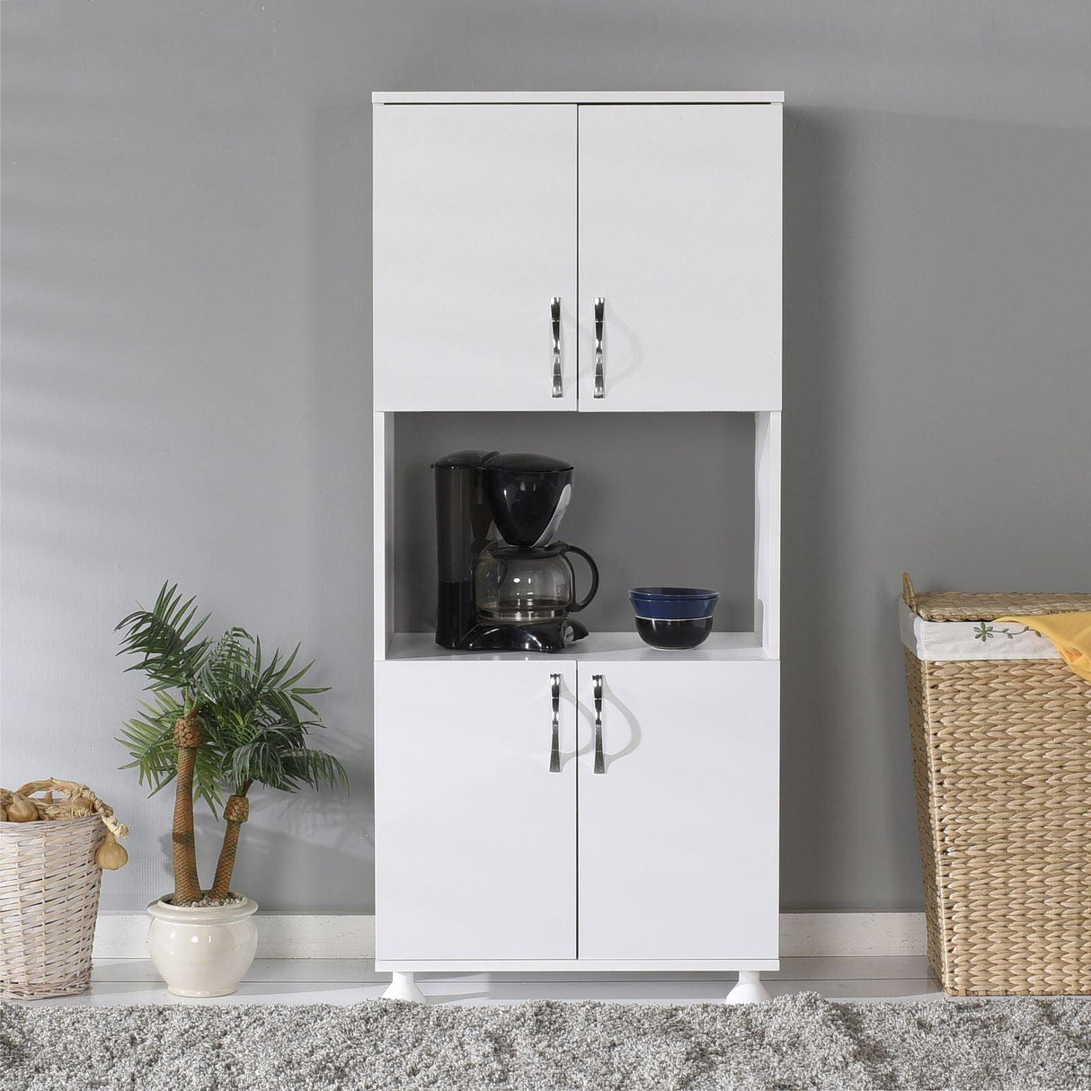 Dulap Adore Diamond, Multifunctional, 4 usi, 1 raft 56 x 161 x 32 cm